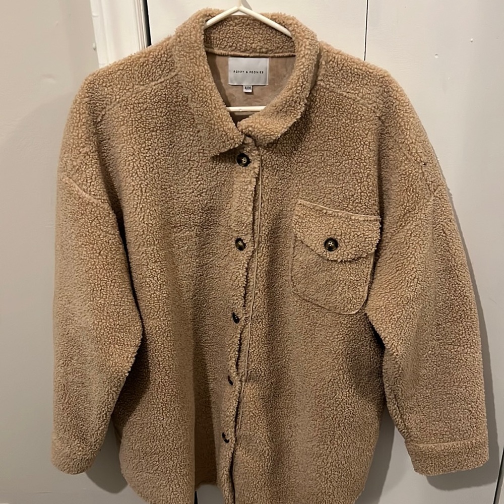 Poppy & Peonies XL/XXL Brown Shacket